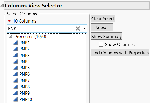 Filter Columns by Name