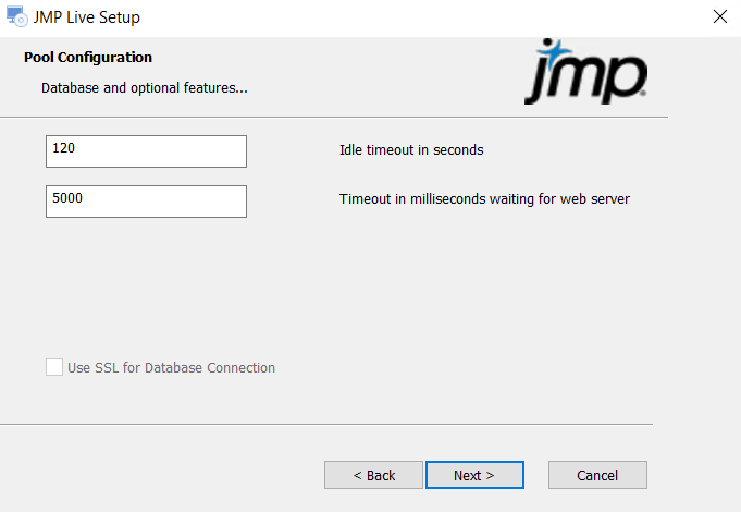 Configure JMP Settings