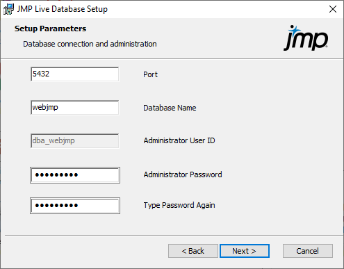 Specify Database Parameters