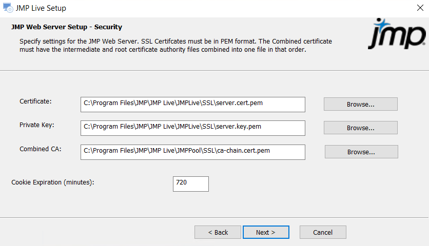 Specify SSL Certificates