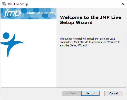 JMP Live Setup Wizard