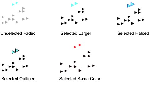 Examples of Highlighted Triangular Markers