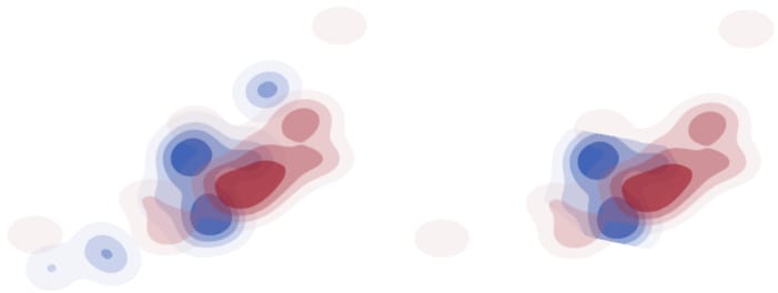 Unclipped (Left) and Clipped (Right) Contours