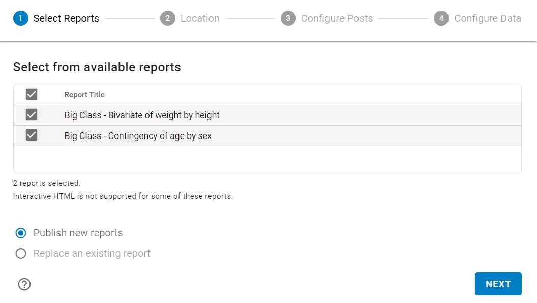 Select the Reports