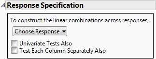 Response Specification Panel