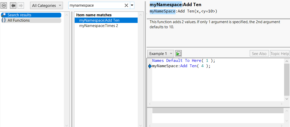 Custom Function in the Scripting Index