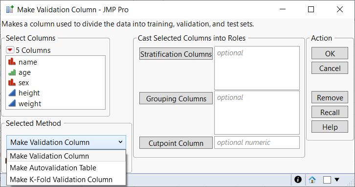 Make Validation Column Launch Window