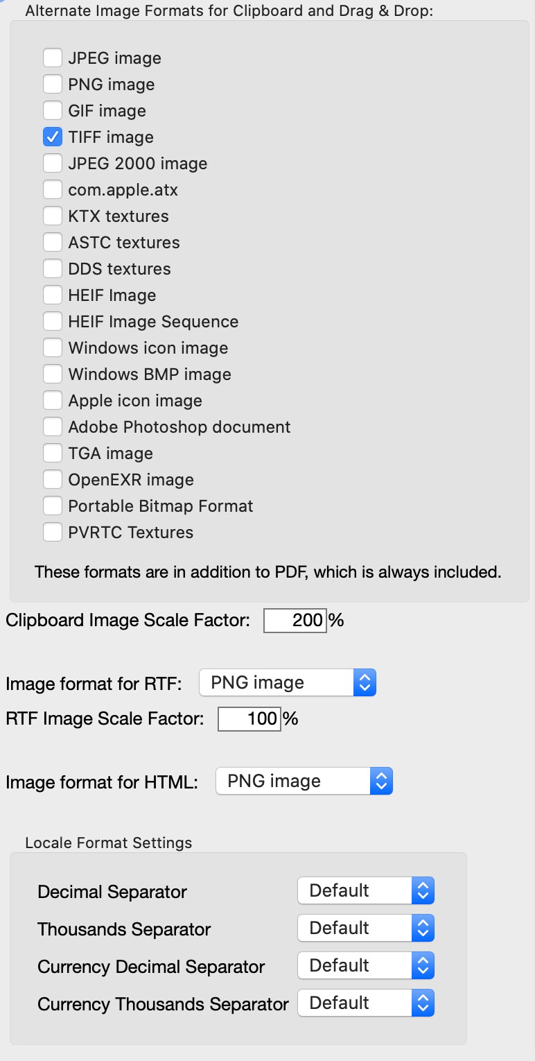 Mac OS Settings Preferences