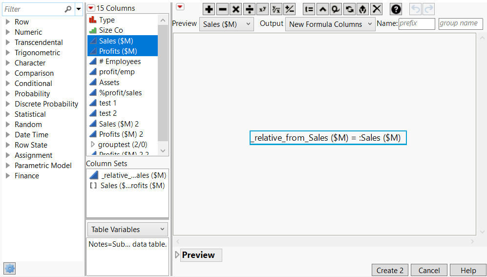 Creating Formula Columns with the Formula Editor