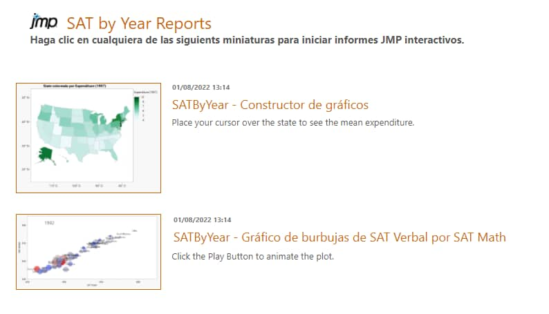 Index Page for Multiple Interactive HTML Reports