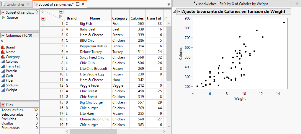 Project with Unsaved Subset Table