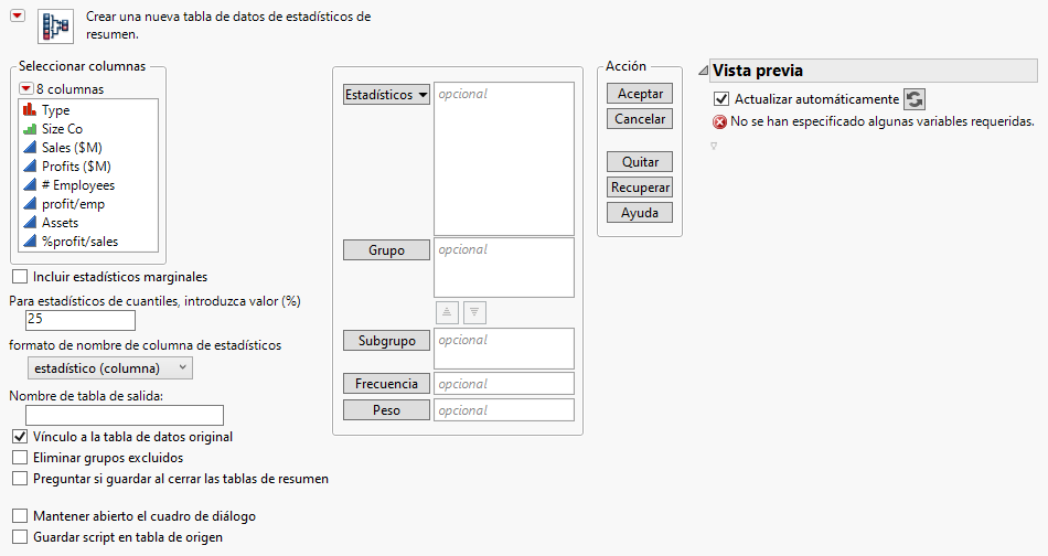 Completed Summary Window