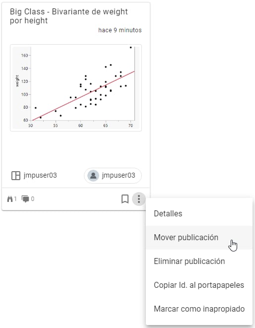 Mover una publicación