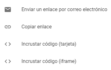 Opciones de uso compartido