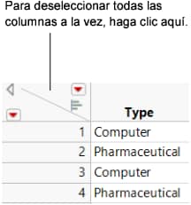 Deselecting Columns