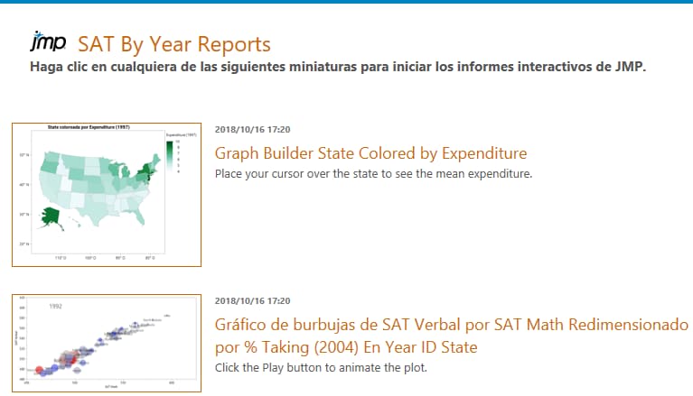 Example of a Web Report