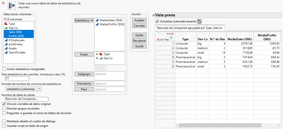 Completed Summary Window