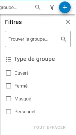 Filter Options on Groups