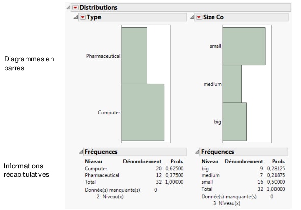 Bar Charts of Type and Size Co