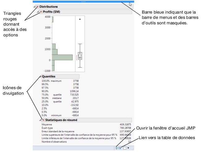 Distribution Report Window on Windows