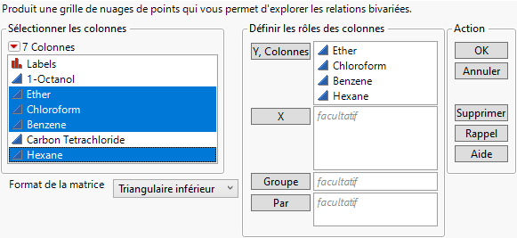 Scatterplot Matrix Window