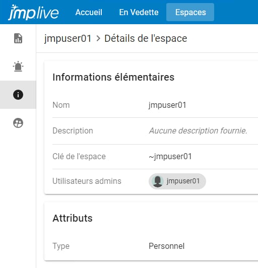 Détails de l'espace