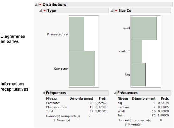 Bar Charts of Type and Size Co