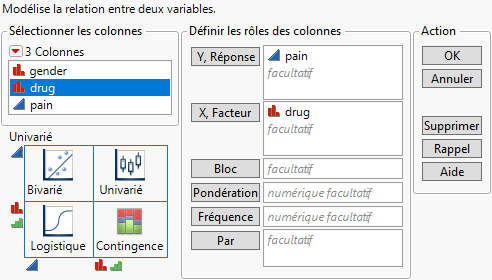 Fit Y by X Window