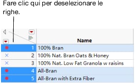 Deselecting Rows