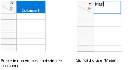 Entering a Column Name