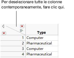 Deselecting Columns