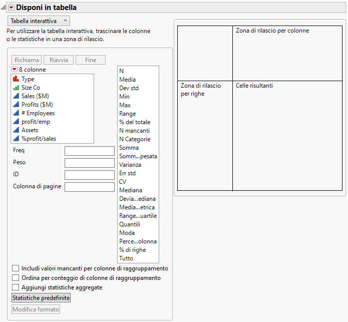 Tabulate Workspace