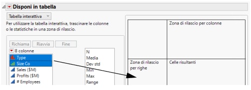 Dragging Columns to the Row Zone