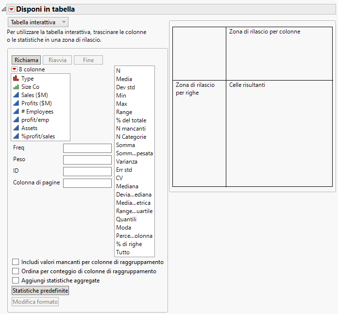 Tabulate Workspace