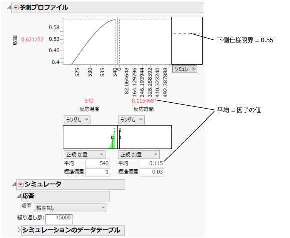 「シミュレータ」の設定