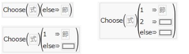 Choose条件の例
