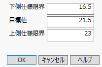 「工程能力分析」ウィンドウ