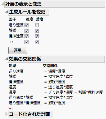 標準的な25-2計画の生成ルール