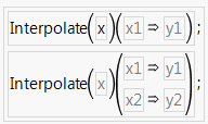 Interpolate関数の例