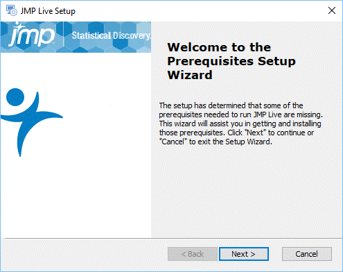JMP Live Prerequisites Setup Wizard JMP Live Prerequisites Setup Wizard