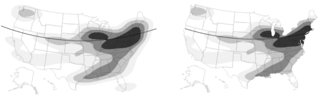 Unclipped (Left) and Clipped (Right) Reference Lines and Contours