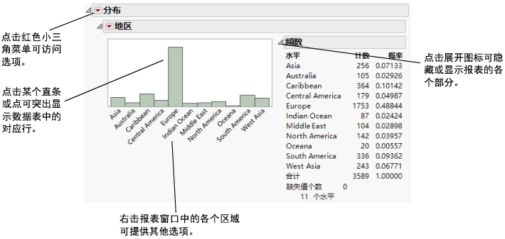 Report Window Features