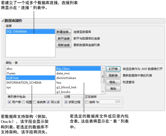 Database Open Table Window