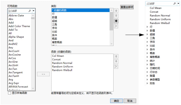 Customizing the Functions List