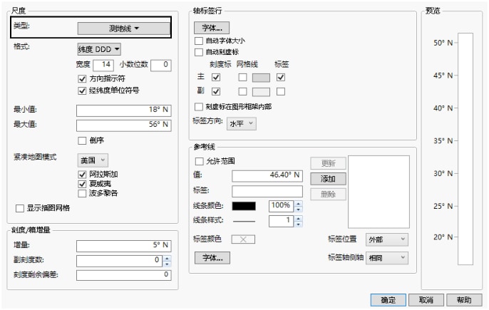 Y Axis Setting Window