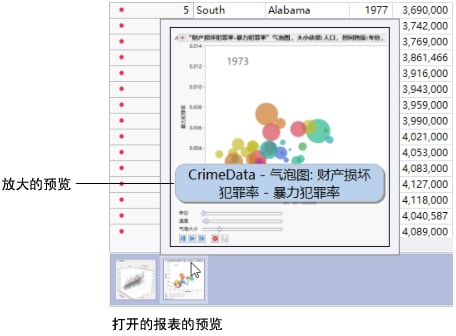 Thumbnail Previews of Open Reports