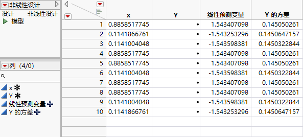 Augmentation of One Factor Logistic Design.jmp