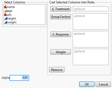 Column Dialog