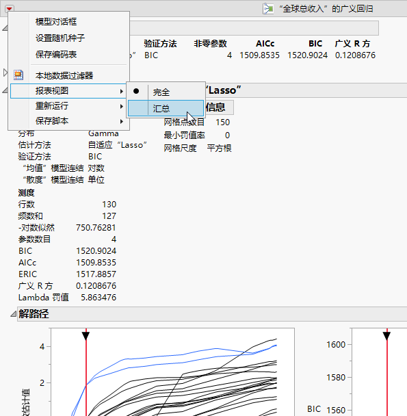 Viewing a Summary of the Report