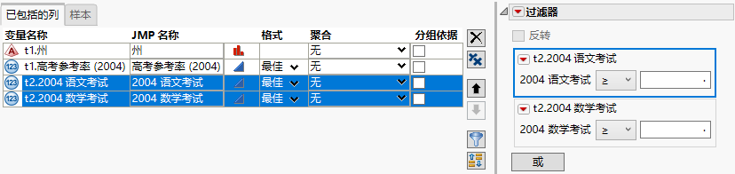 Selected Filters